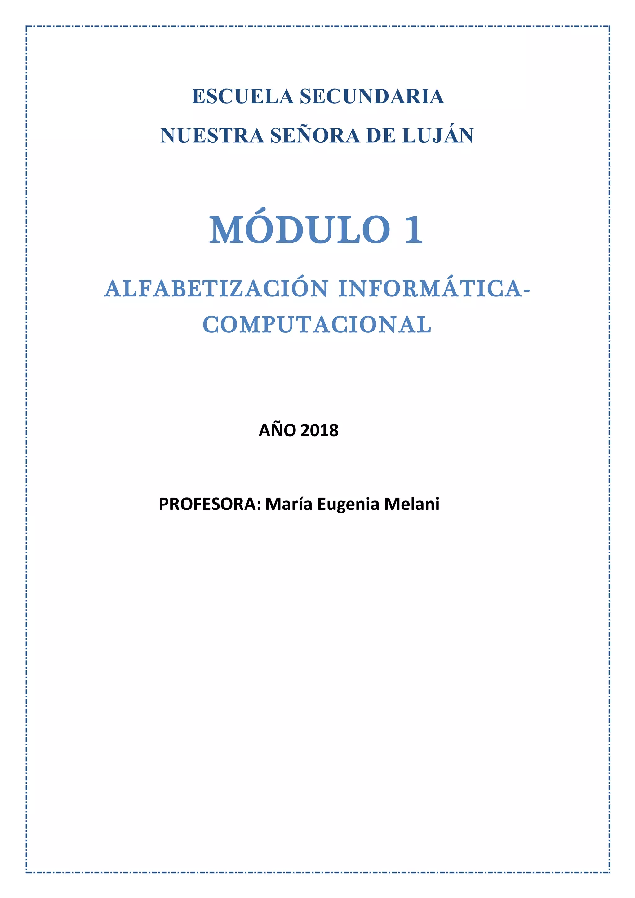 Modulo 1 informatica computacional | PDF
