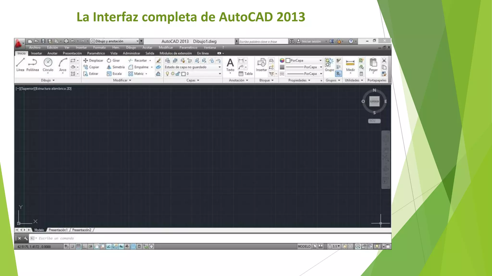 La Interfaz completa de AutoCAD 2013
 