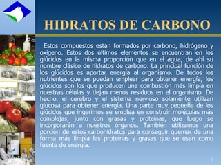 HIDRATOS DE CARBONO ,[object Object]
