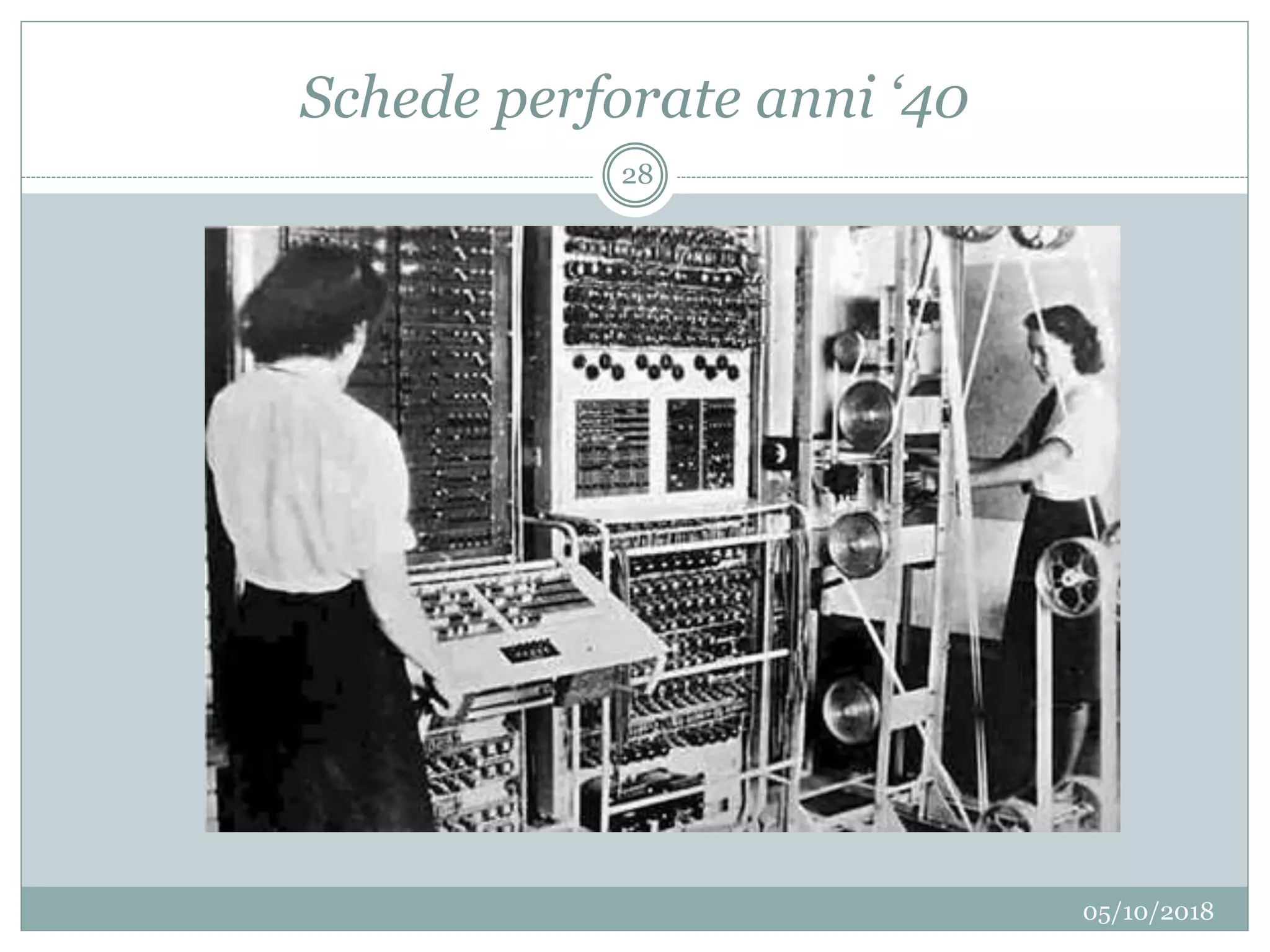 Schede perforate anni ‘40
05/10/2018
28
 