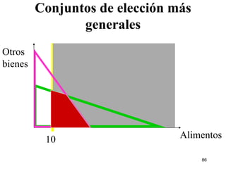 Conjuntos de elección más generales Alimentos Otros bienes 10 