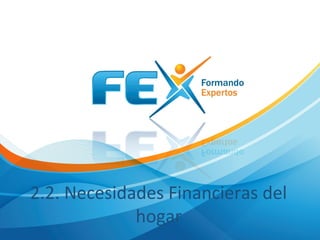 2.2. Necesidades Financieras del
hogar
 