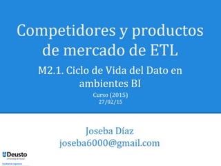 Competidores y productos de mercado de ETL