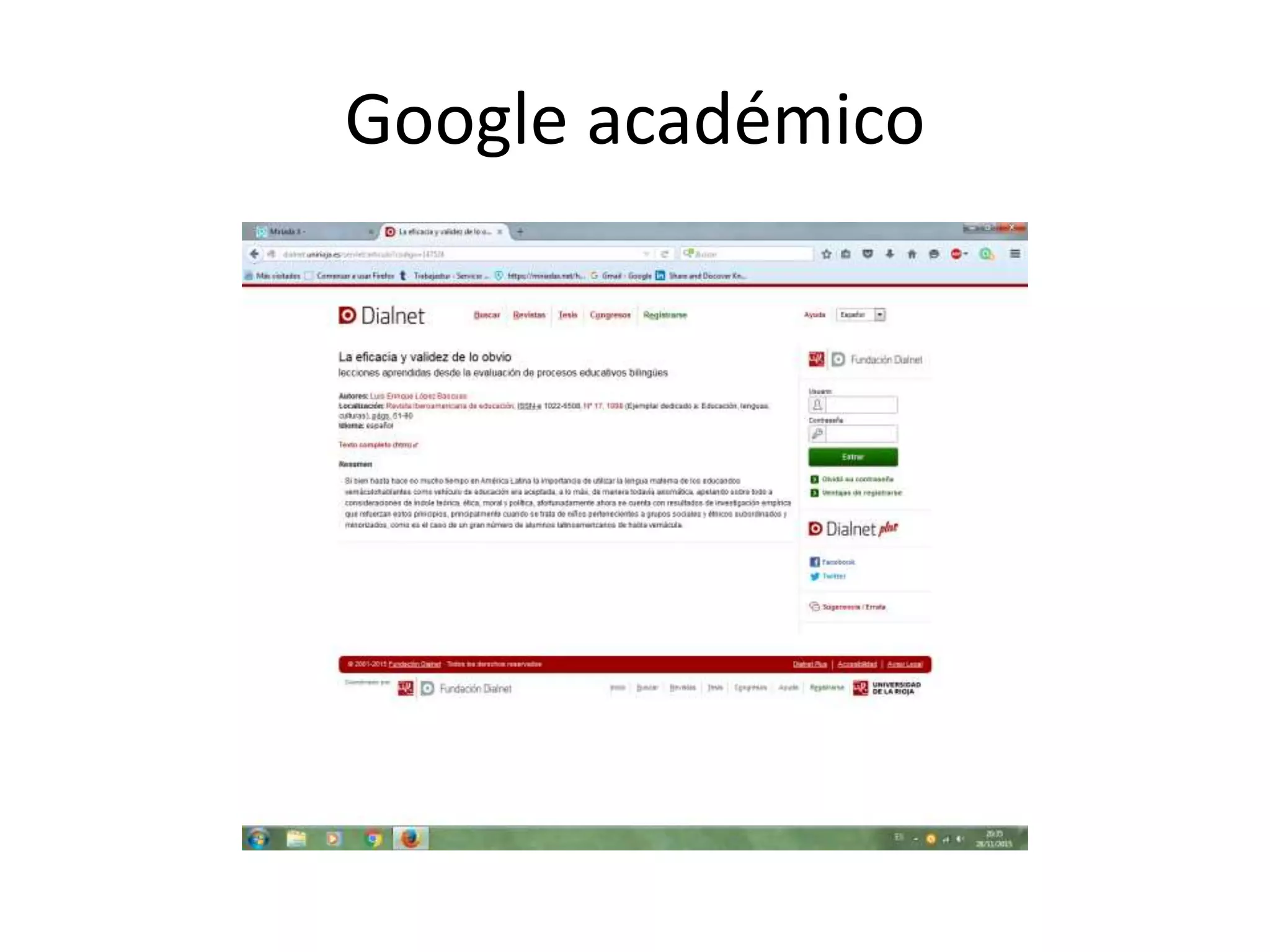 Google académico
 