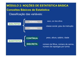 Modulo 2 nocoes de estatistica | PDF