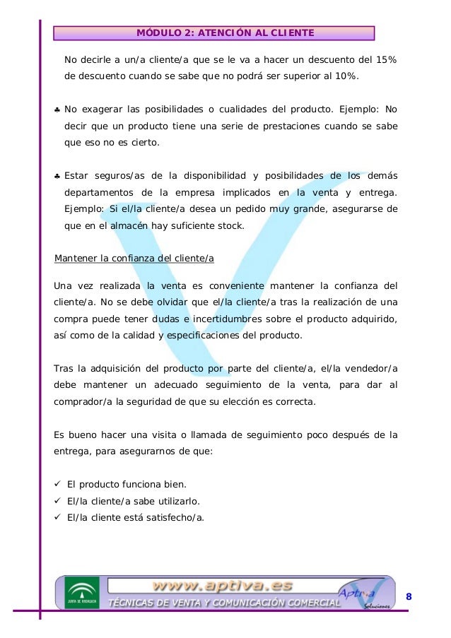 Modulo 2 tecnicas de venta