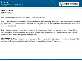 Microsoft Dynamics AX 2012 - Development Introduction Training - Part 2 ...