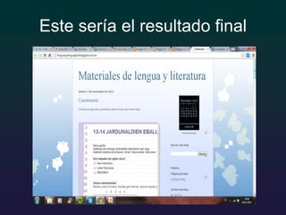 Este sería el resultado final
 