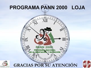 PROGRAMA PANN 2000  LOJA GRACIAS POR SU ATENCIÓN 