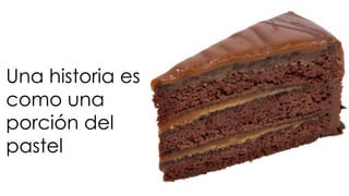 Una historia es
como una
porción del
pastel
 