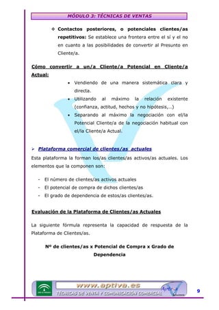 Modulo 3 tecnicas de venta | PDF