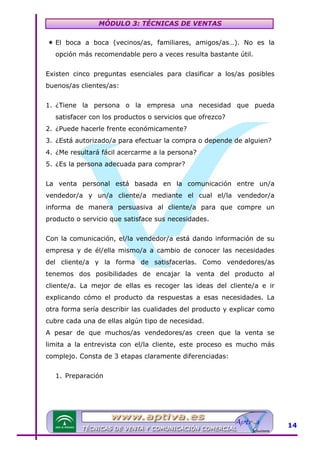 Modulo 3 tecnicas de venta | PDF