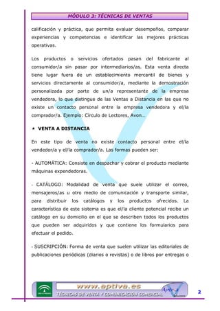 Modulo 3 tecnicas de venta | PDF