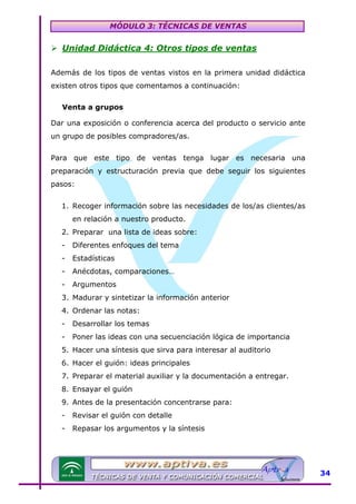 Modulo 3 tecnicas de venta | PDF