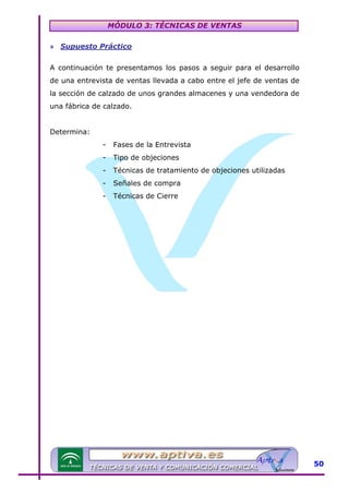 Modulo 3 tecnicas de venta | PDF