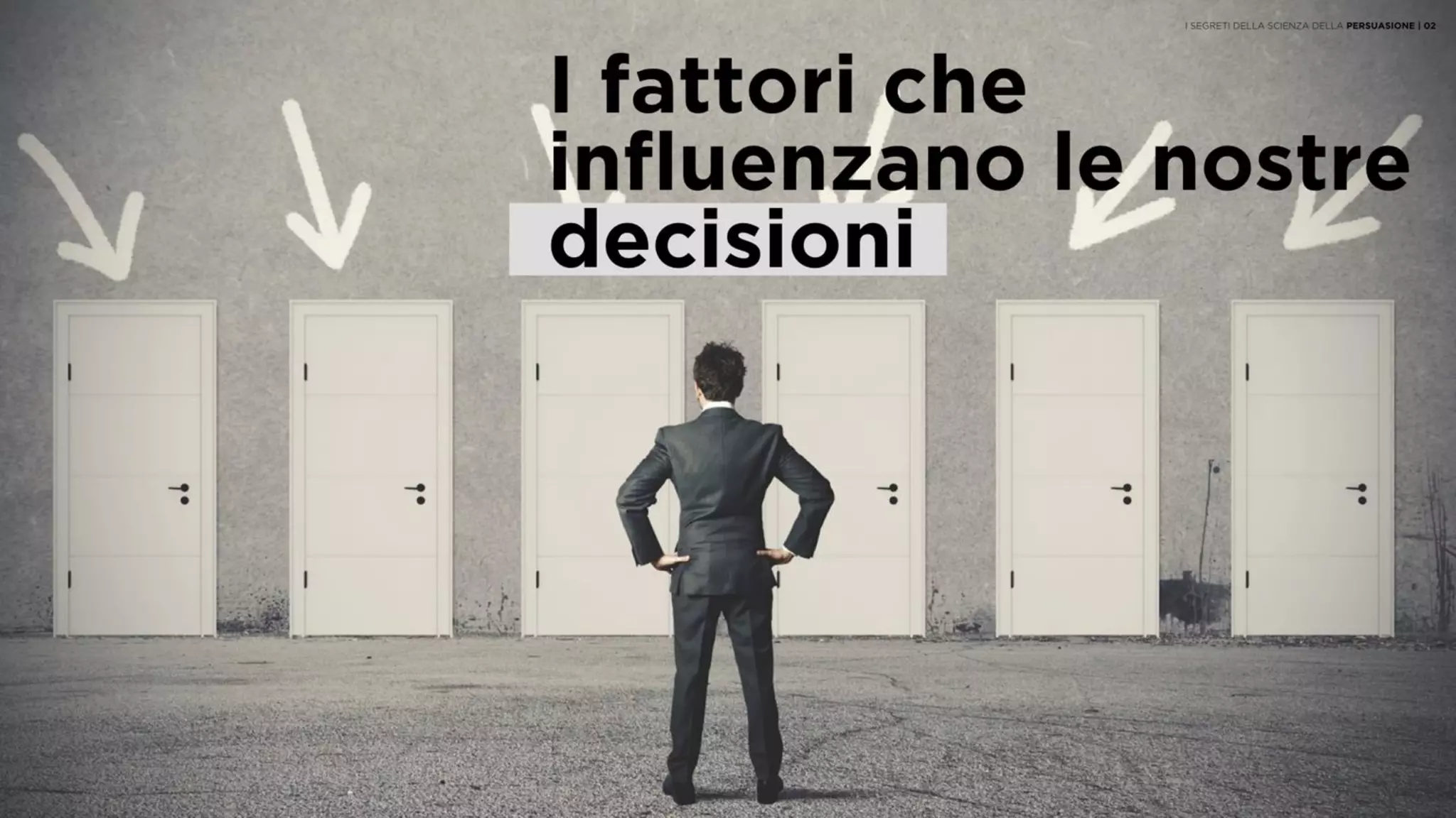 I fattori che
influenzano le nostre
decisioni
I SEGRETI DELLA SCIENZA DELLA PERSUASIONE | 02
 