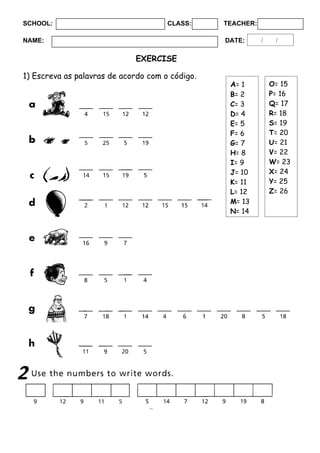 Caça palavras online pdf exercise for 1º ANO E.F.