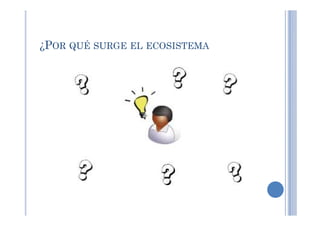 ¿POR QUÉ SURGE EL ECOSISTEMA
 