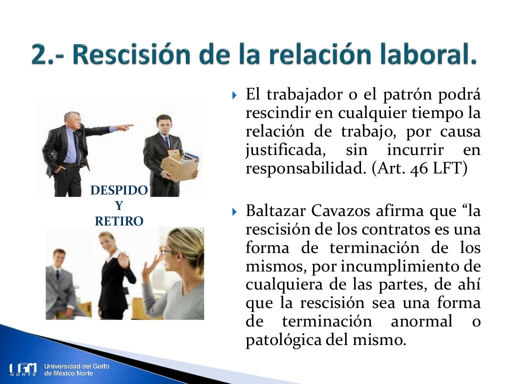 Causas De Terminacion De La Relacion Laboral www.slideshare.net