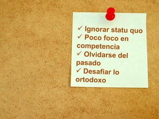Innovación y gestión de salud Ignorar statu quo