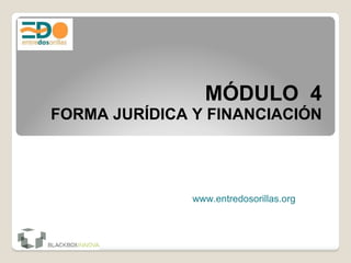 MÓDULO  4 FORMA JURÍDICA Y FINANCIACIÓN www.entredosorillas.org 
