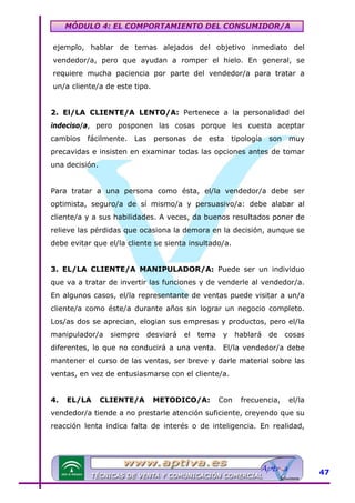 Modulo 4 tecnicas de venta | PDF