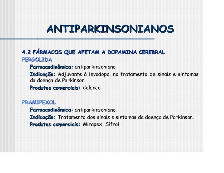 Antiparkinsonianos Antiparkinsonianos