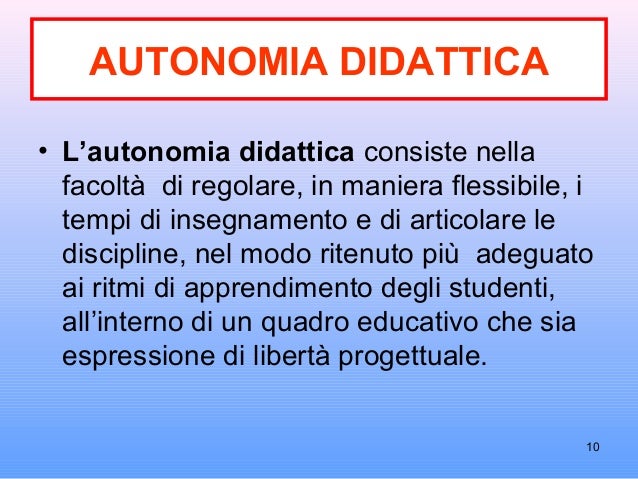 Modulo 5 autonomia e progettazione