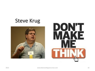 Steve Krug

2013

www.dianarodriguezcursos.com

10

 