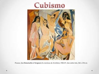 Picasso, Les Demoiselles d'Avignon (As meninas de Avinhão), 1906-07, óleo sobre tela, 244 x 234 cm

 
