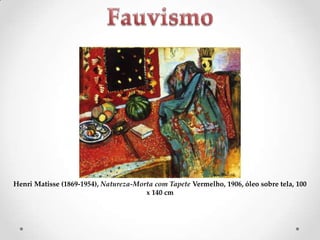Henri Matisse (1869-1954), Natureza-Morta com Tapete Vermelho, 1906, óleo sobre tela, 100
x 140 cm

 