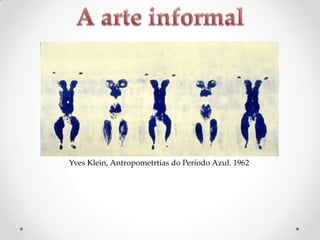 Yves Klein, Antropometrtias do Período Azul. 1962

 