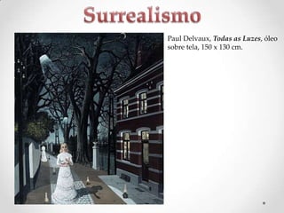 Paul Delvaux, Todas as Luzes, óleo
sobre tela, 150 x 130 cm.

 