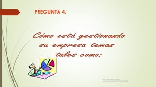 PREGUNTA 4.
Ing. Carlos Parra Carrillo
ADMINISTRACION DE OPERACIONES
 