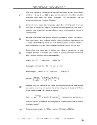 &         >W
                                W          &        !                         &                  U
                                                                                                 /       V
                                                                                                         !
            ) > A C
                ! ! !              !> W
                                     W!
                                                        2       0




/                                              K                    C×C           K              "
                           '                                                                         +
                                                                                                     !
        0                      8                    37               !            30         "




                                                                                       C×C
6                          J           "                                                             K
    &                                                                         1       8
6                                                                                 #              9


/                                                  * &               4                 1 !
        )                                                   K                     37      *"
             )                                      37      0


    30       (a + bi ) + (c + di ) = (a + c) + (b + d )i

2*          30    (a + bi ) − (c + di ) = (a − c) + (b − d )i

                30   (a + bi ) ⋅ (c + di ) = (ac − bd ) + (ad + bc)i


                (a + bi )   ac + bd   bc − ad
/       0                 = 2       + 2       i
                (c + di )   c +d  2
                                      c +d2

                                       N                        4                 1
            "        4                         0                      !       !        .
!J.                            ∠θ 5        *   .


                                                                a
6           r = a2 + b2            ]           θ = arctan                         "        &
                                                                b
                     K                          .                                              $ &
                                                                                                %
F                      G


6                    1                                                   30   *)




                                                                                                     42
 