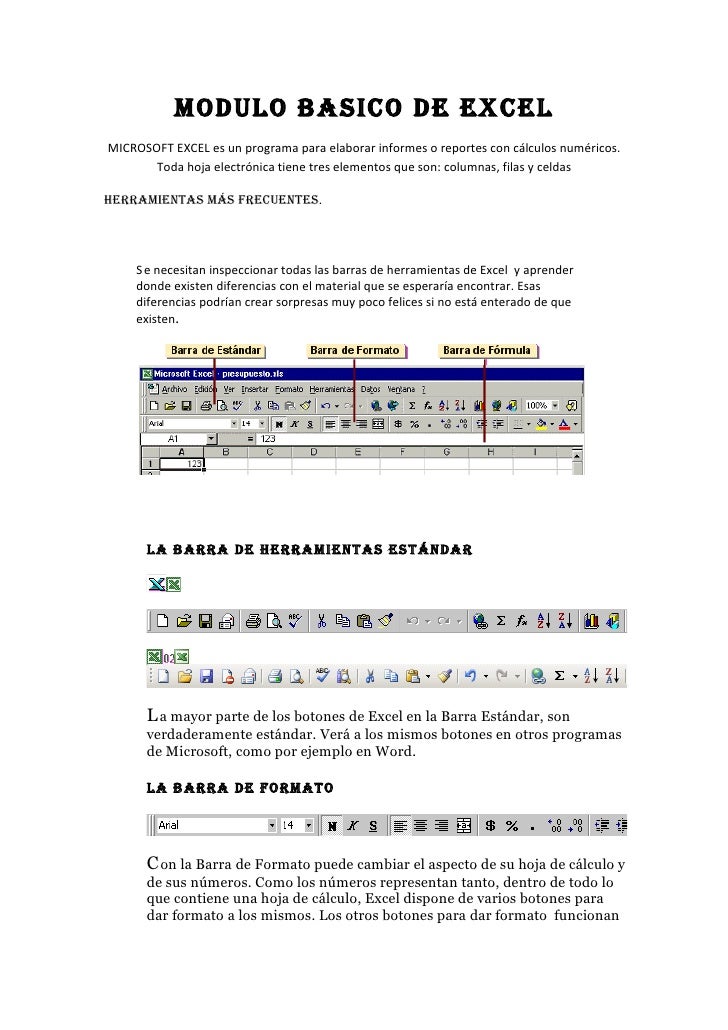 Modulo basico de excel