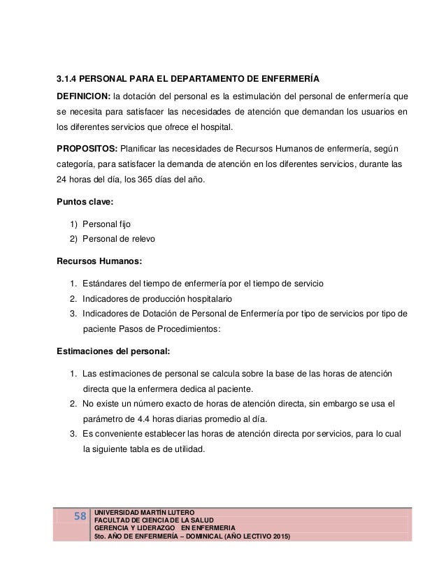 Modulo de gerencia en enfermeria 2015