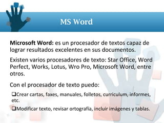 Modulo de ms word | PPSX