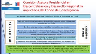 Comisión Asesora Presidencial en
Descentralización y Desarrollo Regional: la
implicancia del Fondo de Convergencia
 
