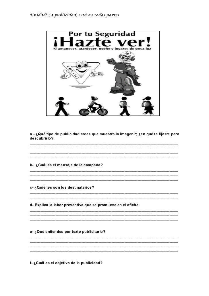 Textos publicitarios 5to básico