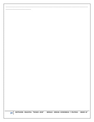 30 INSTITUCION EDUCATIVA “TECNICO UPAR” - MODULO CIENCIAS ECONOMICAS Y POLITICAS - GRADO 10°
……………………………………………………………………………………………………………………………………………………………………………………………
…………………………………………………………
 