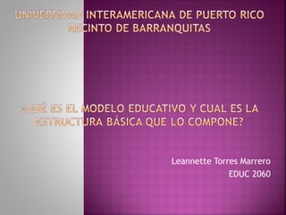 Leannette Torres Marrero
EDUC 2060
 