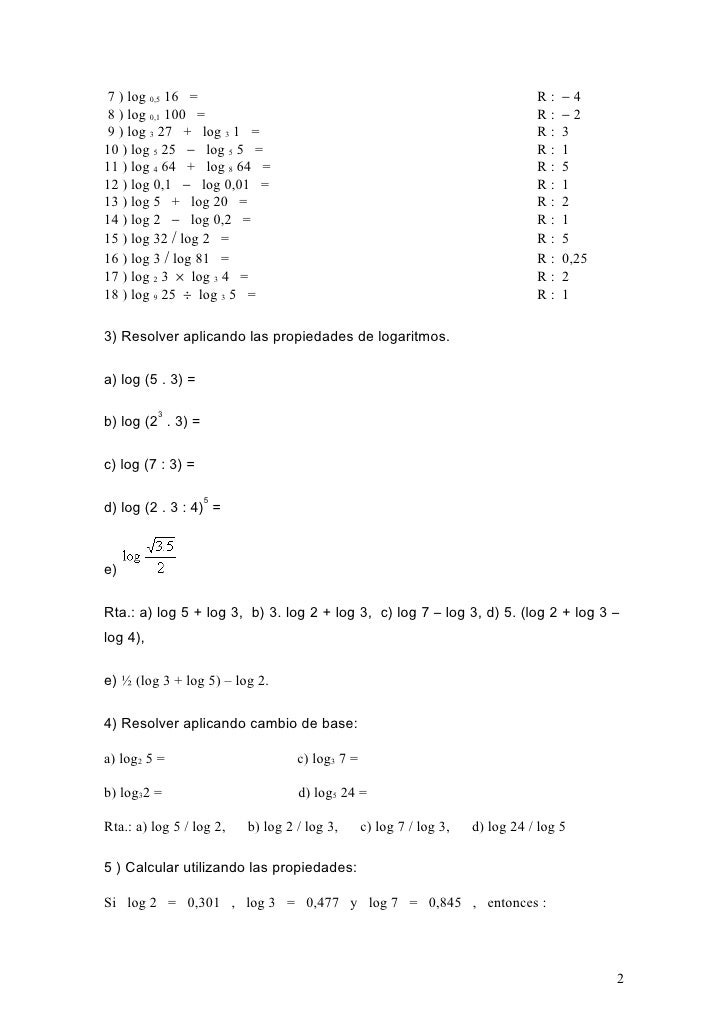 5 b=log3 a=log2 125 2º Emergencia Modulo MatemáTica