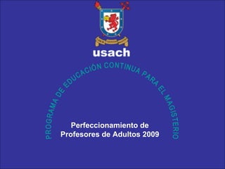PROGRAMA DE EDUCACIÓN CONTINUA PARA EL MAGISTERIO Perfeccionamiento de Profesores de Adultos 2009 
