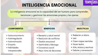Inteligencia emocional: Reconocer y gestionar tus emociones y las de los
demás.
 