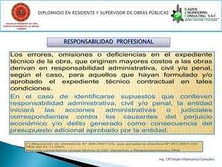COLEGIO DE INGENIEROS DEL PERÚ
CONSEJO DEPARTAMENTAL DE ANCASH -
            CHIMBOTE




                                    RESPONSABILIDAD PROFESIONAL




                                                                  Ing. CIP Felipe Villavicencio González
 