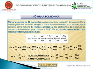 COLEGIO DE INGENIEROS DEL PERÚ
CONSEJO DEPARTAMENTAL DE ANCASH -
            CHIMBOTE




                                    FÓRMULA POLINÓMICA




                                                         Ing. CIP Felipe Villavicencio González
 