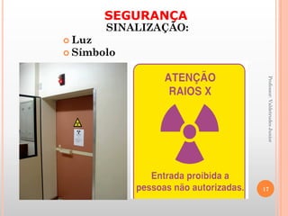SEGURANÇA
Professor:ValdetrudesJunior
SINALIZAÇÃO:
 Luz
 Símbolo
17
 