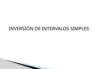 INVERSIÓN DE INTERVALOS SIMPLES
 