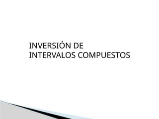 INVERSIÓN DE
INTERVALOS COMPUESTOS
 